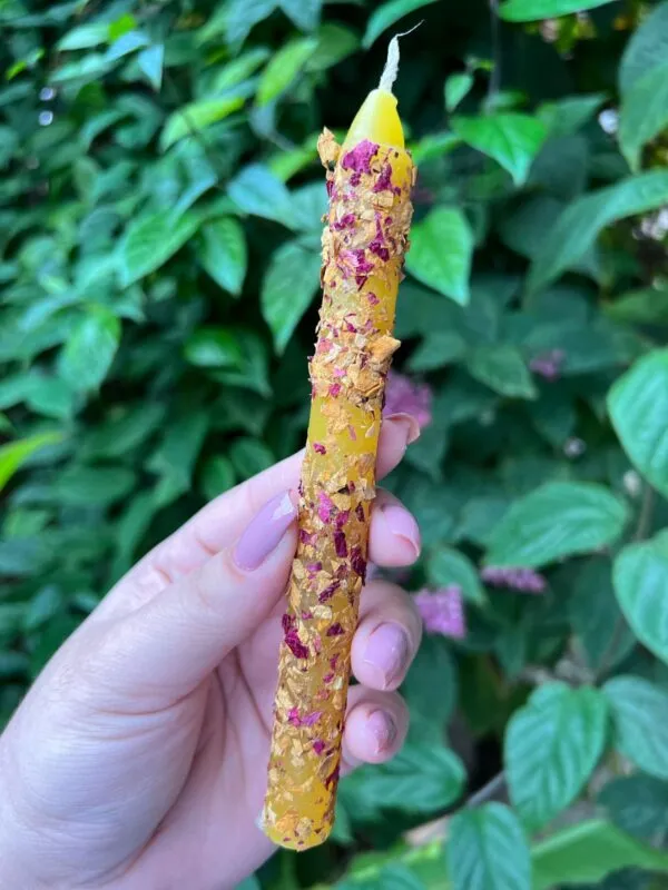 Vela para a autoestima com rosas - Rosa Verde